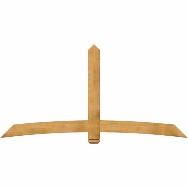 Ekena Millwork Bellingham Rough Sawn Timber Gable Bracket, Western Red Cedar, 96"W x 48"H x 2"D x 6"F, 12/12 Pitch GBW096X48X0206BEL00RWR - main